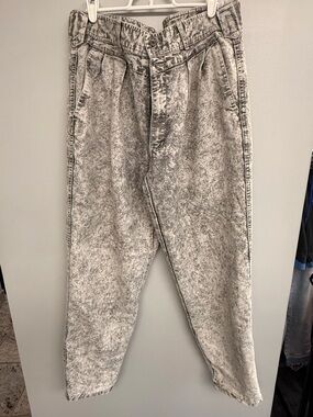 Bugle Boy Acid Wash Gray High-Waist Pants